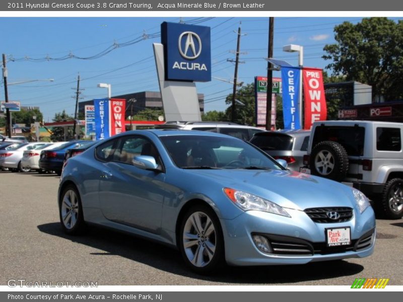 Acqua Minerale Blue / Brown Leather 2011 Hyundai Genesis Coupe 3.8 Grand Touring