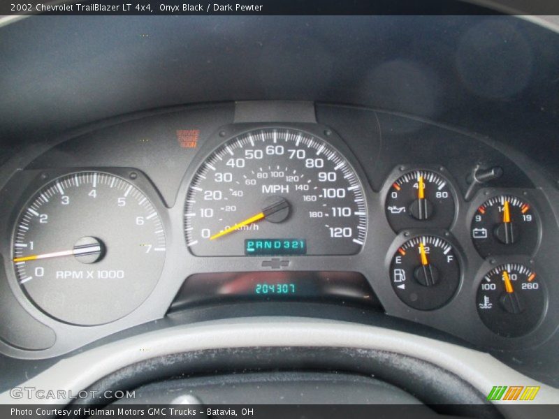 Onyx Black / Dark Pewter 2002 Chevrolet TrailBlazer LT 4x4