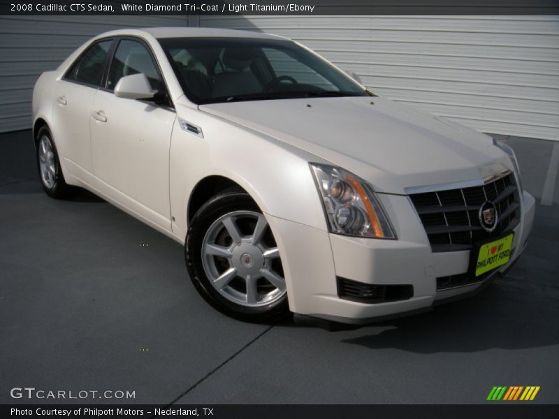 White Diamond Tri-Coat / Light Titanium/Ebony 2008 Cadillac CTS Sedan