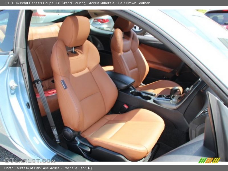 Acqua Minerale Blue / Brown Leather 2011 Hyundai Genesis Coupe 3.8 Grand Touring