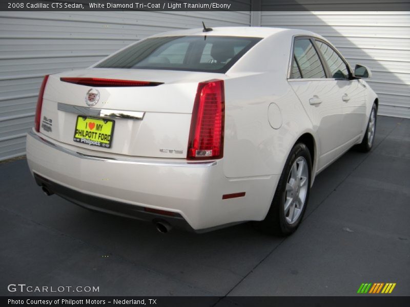 White Diamond Tri-Coat / Light Titanium/Ebony 2008 Cadillac CTS Sedan