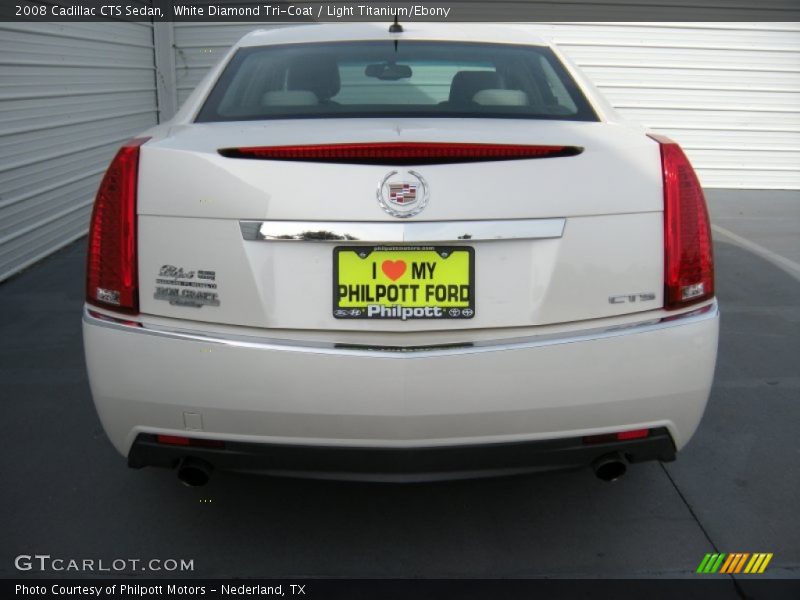 White Diamond Tri-Coat / Light Titanium/Ebony 2008 Cadillac CTS Sedan