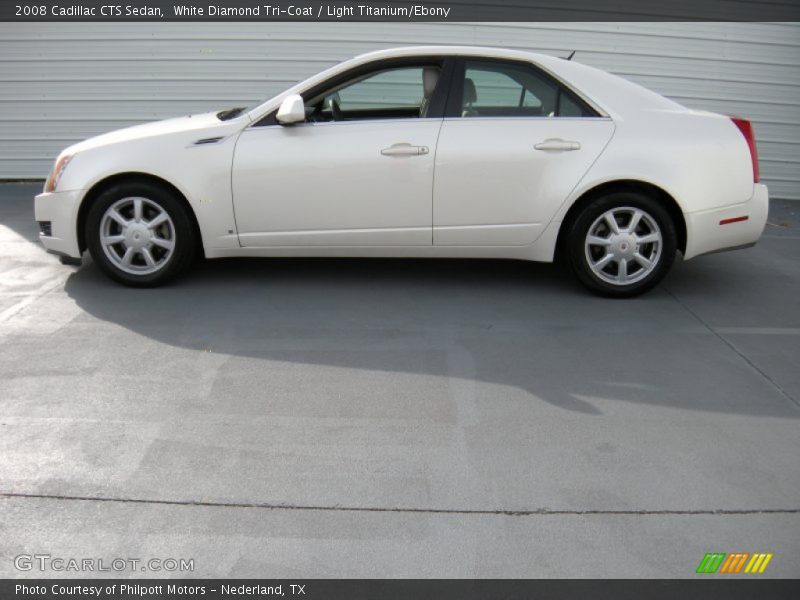 White Diamond Tri-Coat / Light Titanium/Ebony 2008 Cadillac CTS Sedan