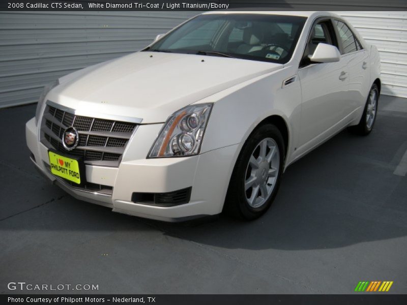 White Diamond Tri-Coat / Light Titanium/Ebony 2008 Cadillac CTS Sedan