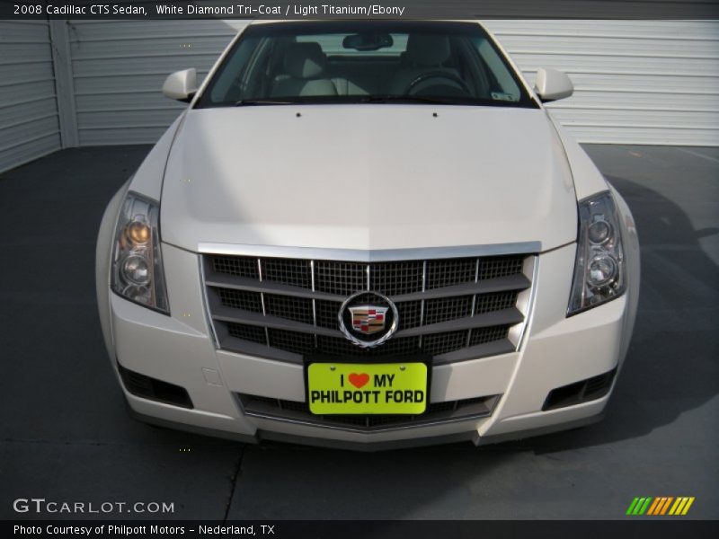 White Diamond Tri-Coat / Light Titanium/Ebony 2008 Cadillac CTS Sedan