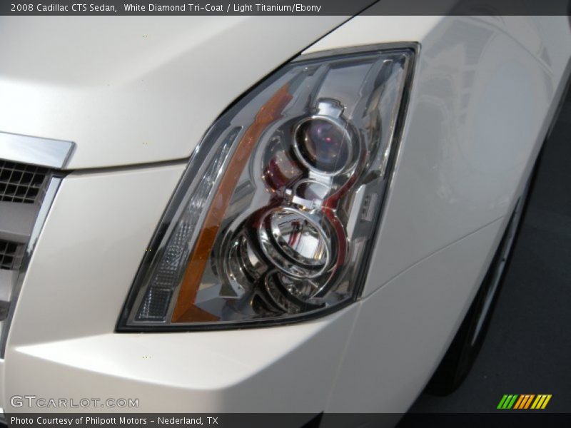 White Diamond Tri-Coat / Light Titanium/Ebony 2008 Cadillac CTS Sedan