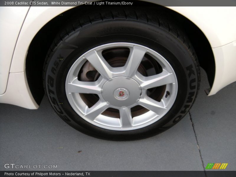 White Diamond Tri-Coat / Light Titanium/Ebony 2008 Cadillac CTS Sedan