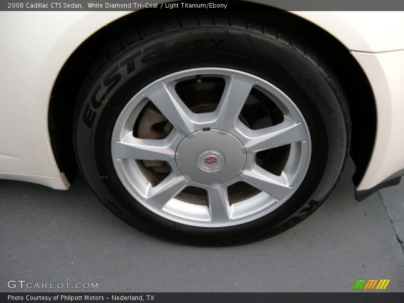 White Diamond Tri-Coat / Light Titanium/Ebony 2008 Cadillac CTS Sedan