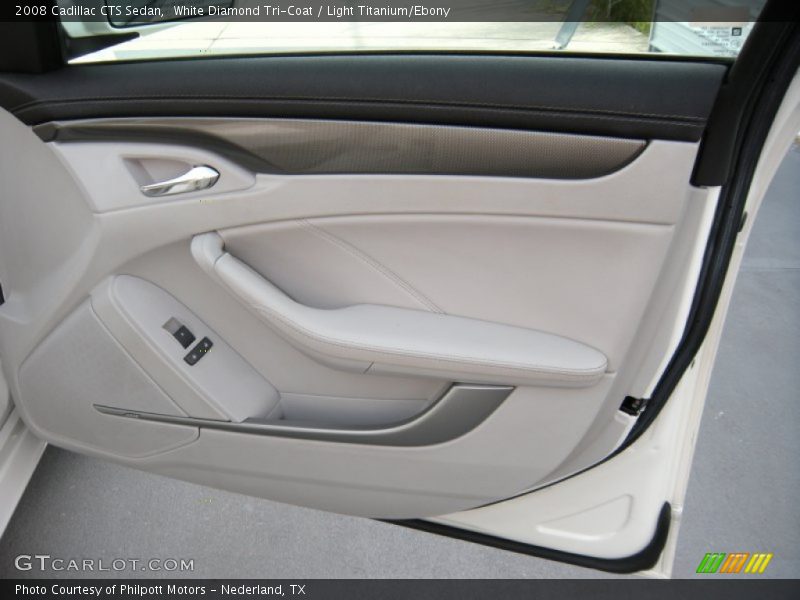 White Diamond Tri-Coat / Light Titanium/Ebony 2008 Cadillac CTS Sedan