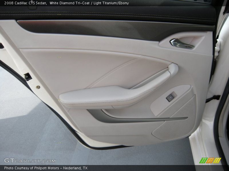White Diamond Tri-Coat / Light Titanium/Ebony 2008 Cadillac CTS Sedan