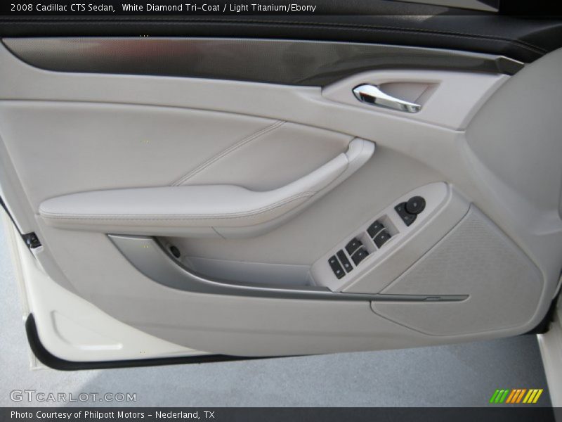 White Diamond Tri-Coat / Light Titanium/Ebony 2008 Cadillac CTS Sedan