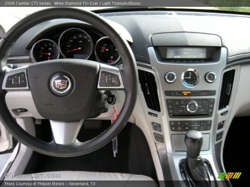 White Diamond Tri-Coat / Light Titanium/Ebony 2008 Cadillac CTS Sedan