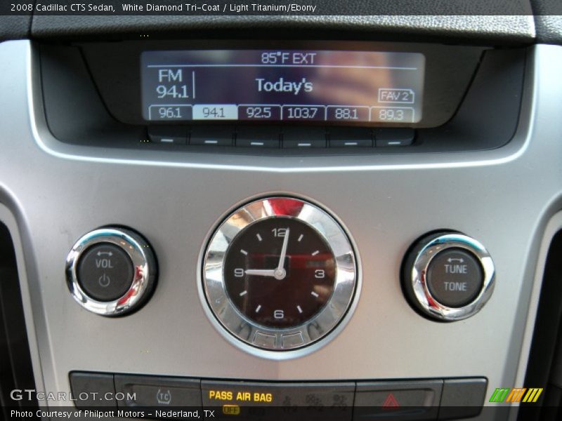 White Diamond Tri-Coat / Light Titanium/Ebony 2008 Cadillac CTS Sedan