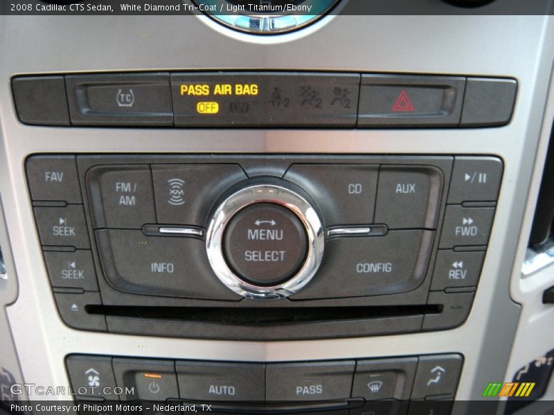 White Diamond Tri-Coat / Light Titanium/Ebony 2008 Cadillac CTS Sedan