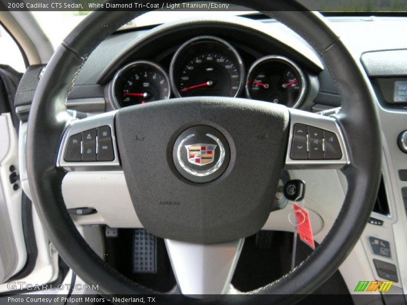 White Diamond Tri-Coat / Light Titanium/Ebony 2008 Cadillac CTS Sedan