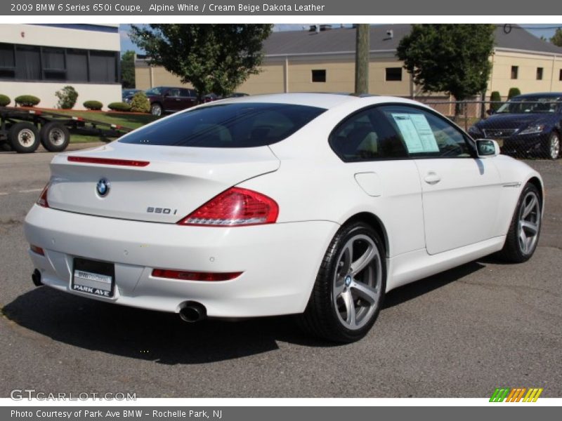 Alpine White / Cream Beige Dakota Leather 2009 BMW 6 Series 650i Coupe