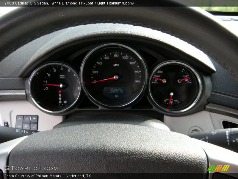 White Diamond Tri-Coat / Light Titanium/Ebony 2008 Cadillac CTS Sedan