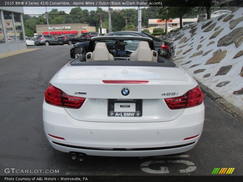 Alpine White / Oyster/Black w/Dark Oyster Accents 2015 BMW 4 Series 428i Convertible