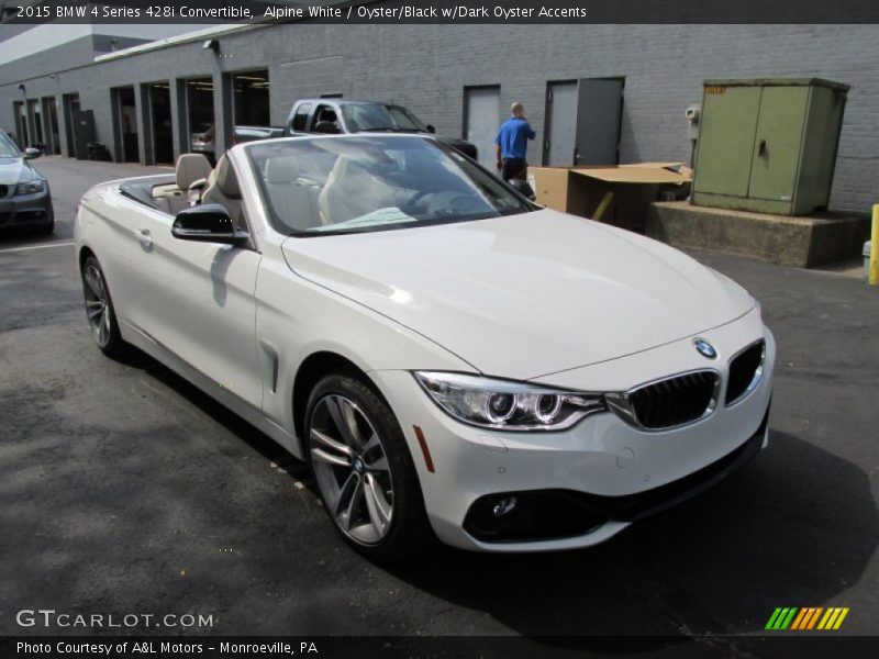 Alpine White / Oyster/Black w/Dark Oyster Accents 2015 BMW 4 Series 428i Convertible