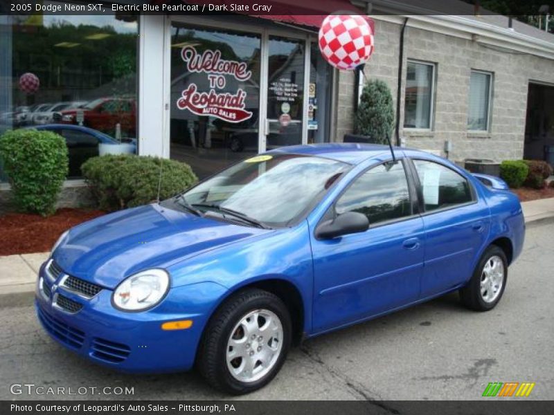 Electric Blue Pearlcoat / Dark Slate Gray 2005 Dodge Neon SXT