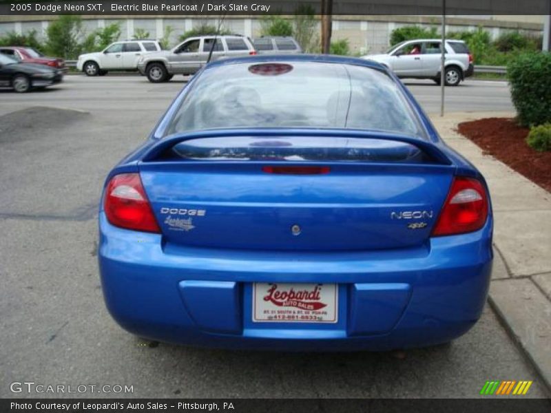 Electric Blue Pearlcoat / Dark Slate Gray 2005 Dodge Neon SXT