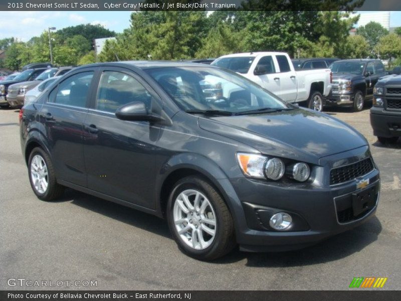 Cyber Gray Metallic / Jet Black/Dark Titanium 2013 Chevrolet Sonic LT Sedan