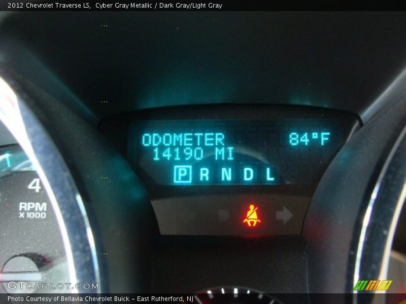 Cyber Gray Metallic / Dark Gray/Light Gray 2012 Chevrolet Traverse LS
