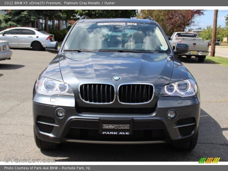 Platinum Gray Metallic / Oyster 2012 BMW X5 xDrive35i Premium