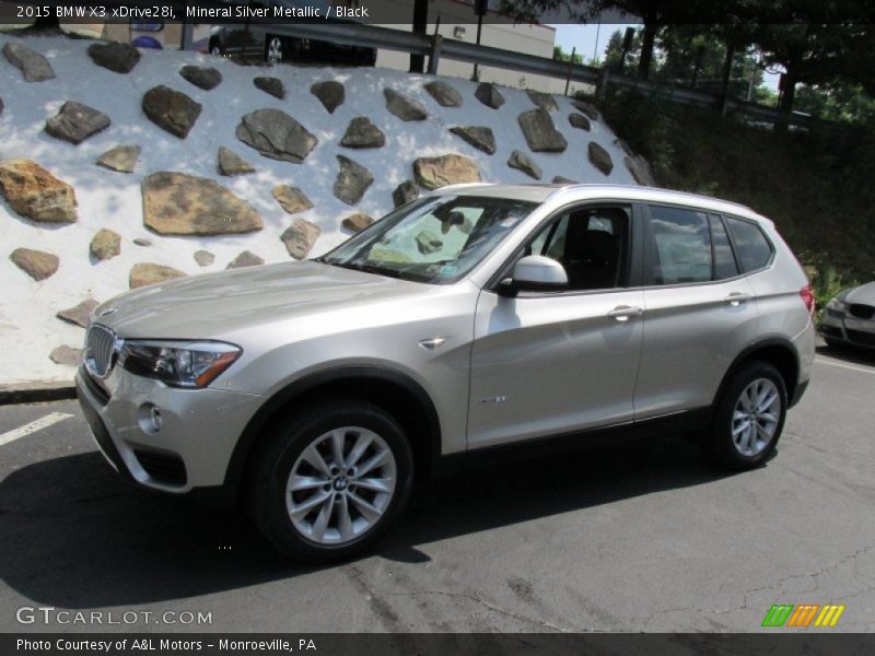 Mineral Silver Metallic / Black 2015 BMW X3 xDrive28i