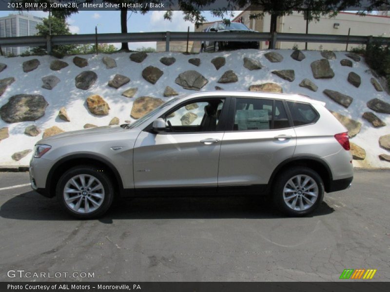 Mineral Silver Metallic / Black 2015 BMW X3 xDrive28i