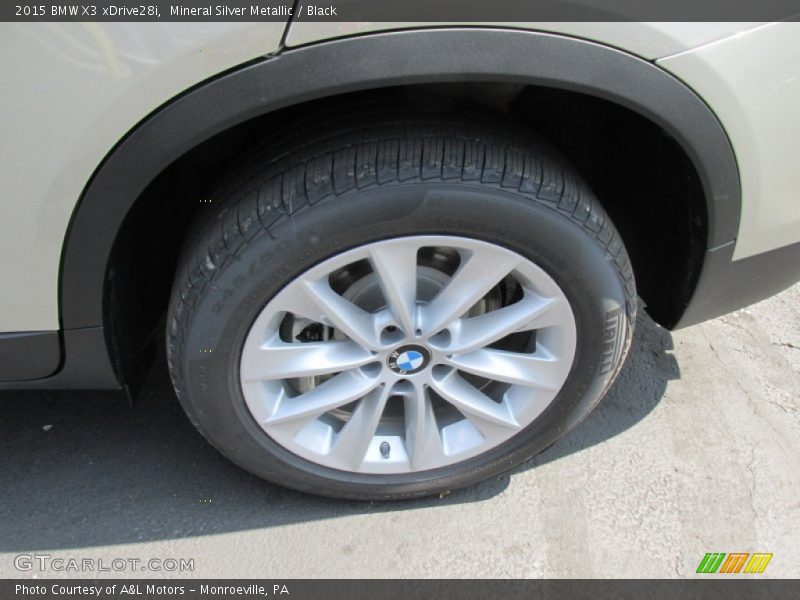 Mineral Silver Metallic / Black 2015 BMW X3 xDrive28i