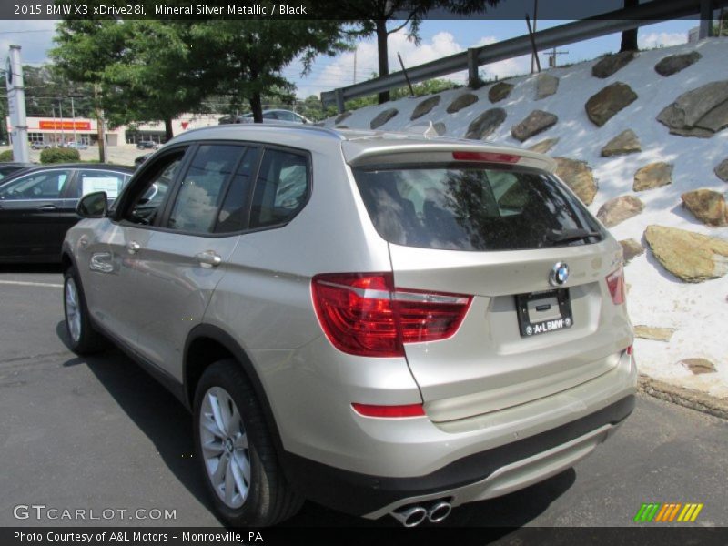 Mineral Silver Metallic / Black 2015 BMW X3 xDrive28i