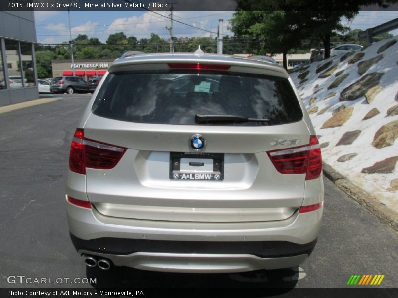 Mineral Silver Metallic / Black 2015 BMW X3 xDrive28i