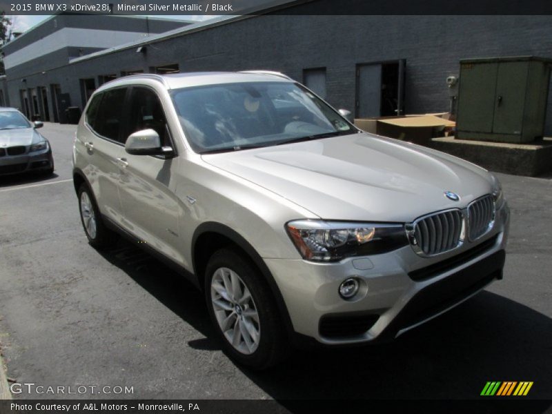 Mineral Silver Metallic / Black 2015 BMW X3 xDrive28i
