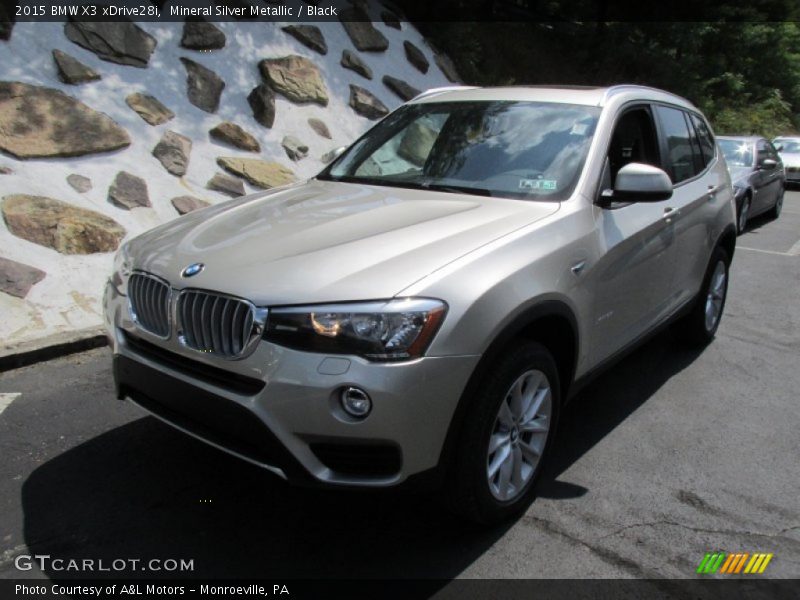 Mineral Silver Metallic / Black 2015 BMW X3 xDrive28i