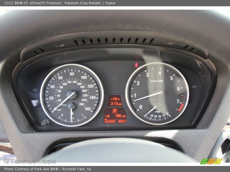 Platinum Gray Metallic / Oyster 2012 BMW X5 xDrive35i Premium