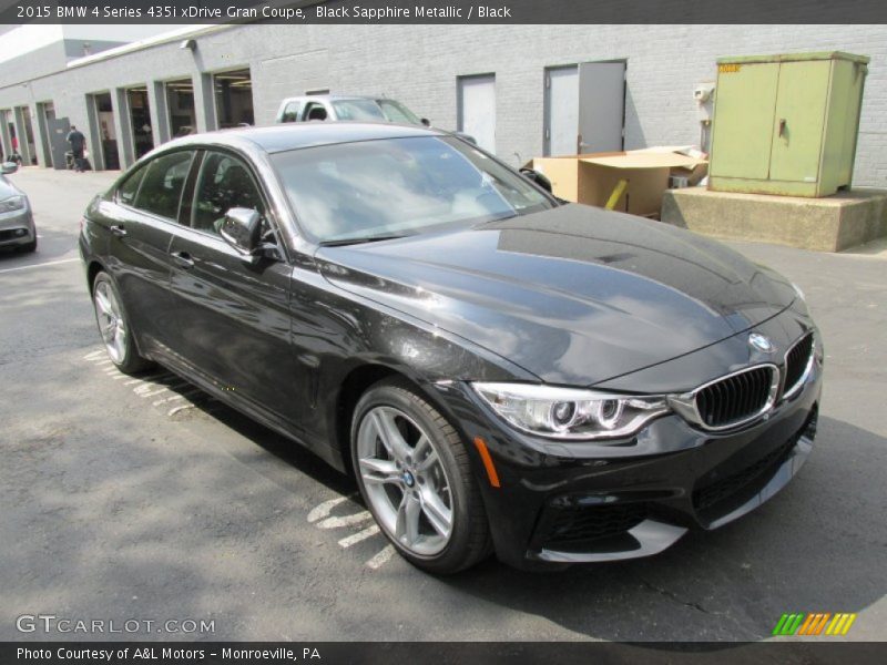 Black Sapphire Metallic / Black 2015 BMW 4 Series 435i xDrive Gran Coupe