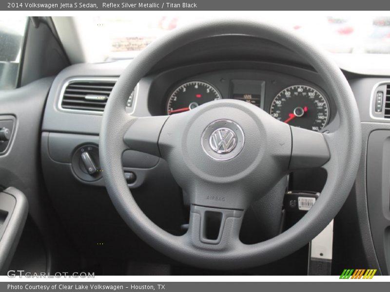 Reflex Silver Metallic / Titan Black 2014 Volkswagen Jetta S Sedan