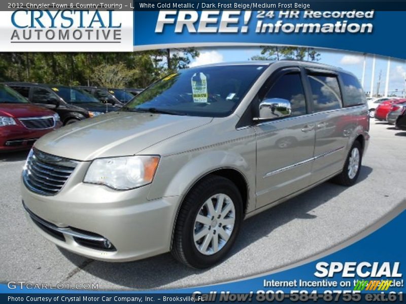 White Gold Metallic / Dark Frost Beige/Medium Frost Beige 2012 Chrysler Town & Country Touring - L