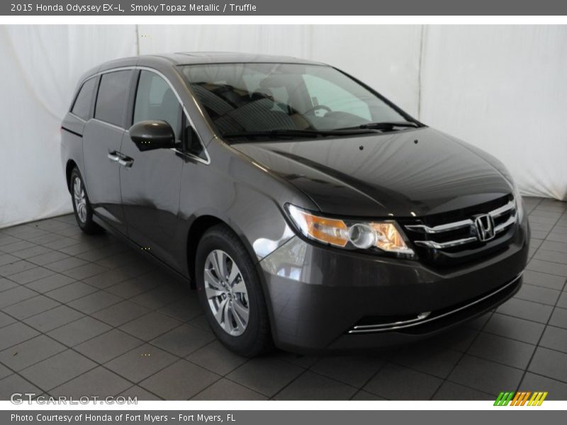 Smoky Topaz Metallic / Truffle 2015 Honda Odyssey EX-L