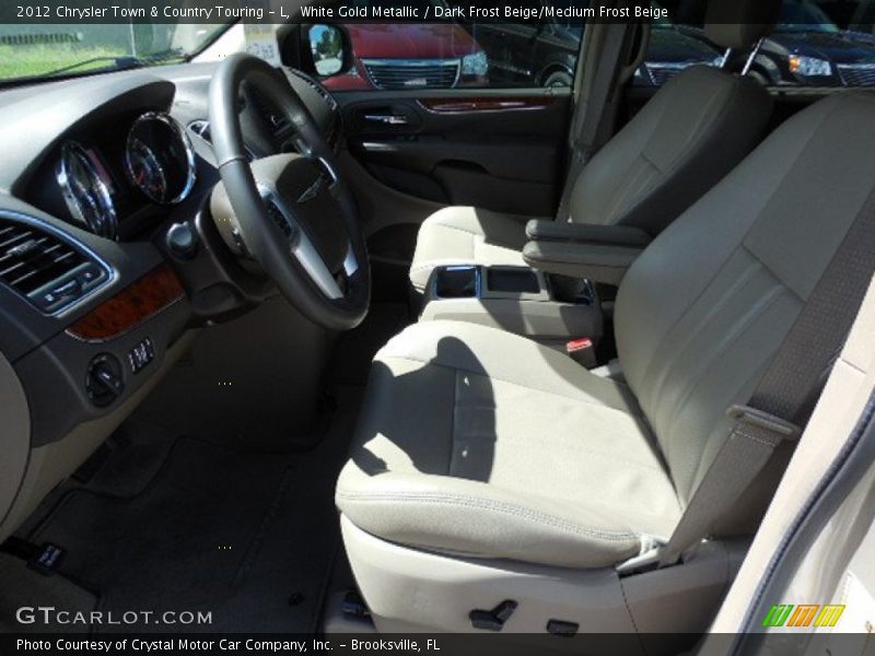 White Gold Metallic / Dark Frost Beige/Medium Frost Beige 2012 Chrysler Town & Country Touring - L