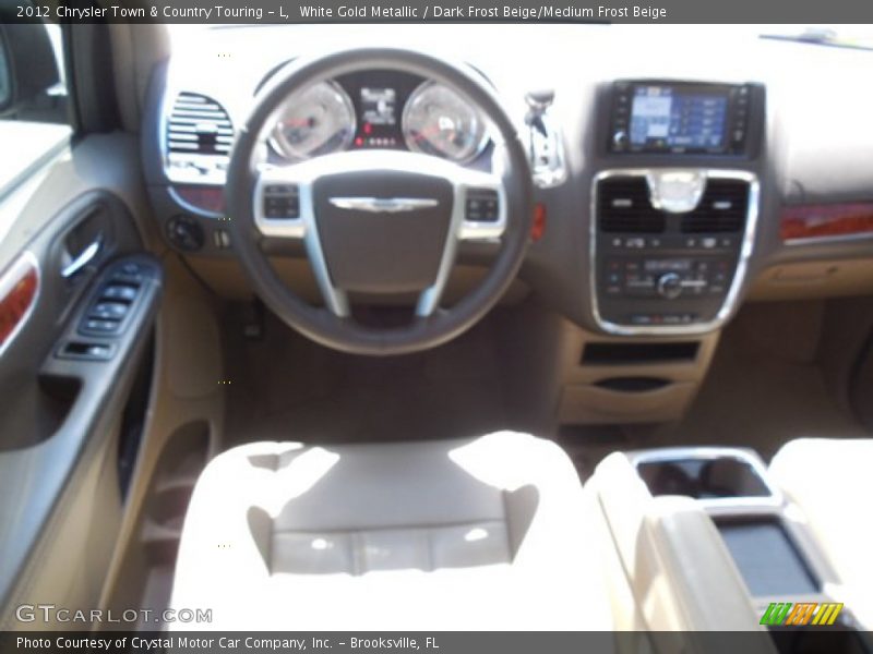 White Gold Metallic / Dark Frost Beige/Medium Frost Beige 2012 Chrysler Town & Country Touring - L