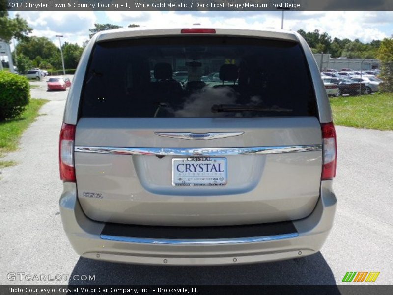 White Gold Metallic / Dark Frost Beige/Medium Frost Beige 2012 Chrysler Town & Country Touring - L