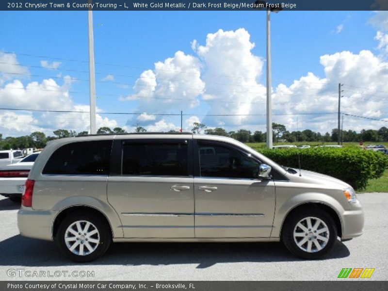 White Gold Metallic / Dark Frost Beige/Medium Frost Beige 2012 Chrysler Town & Country Touring - L