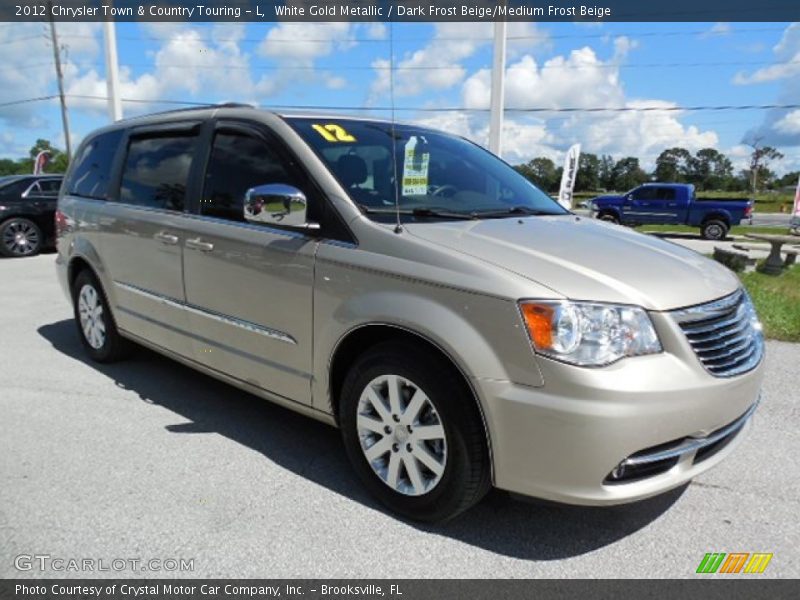 White Gold Metallic / Dark Frost Beige/Medium Frost Beige 2012 Chrysler Town & Country Touring - L