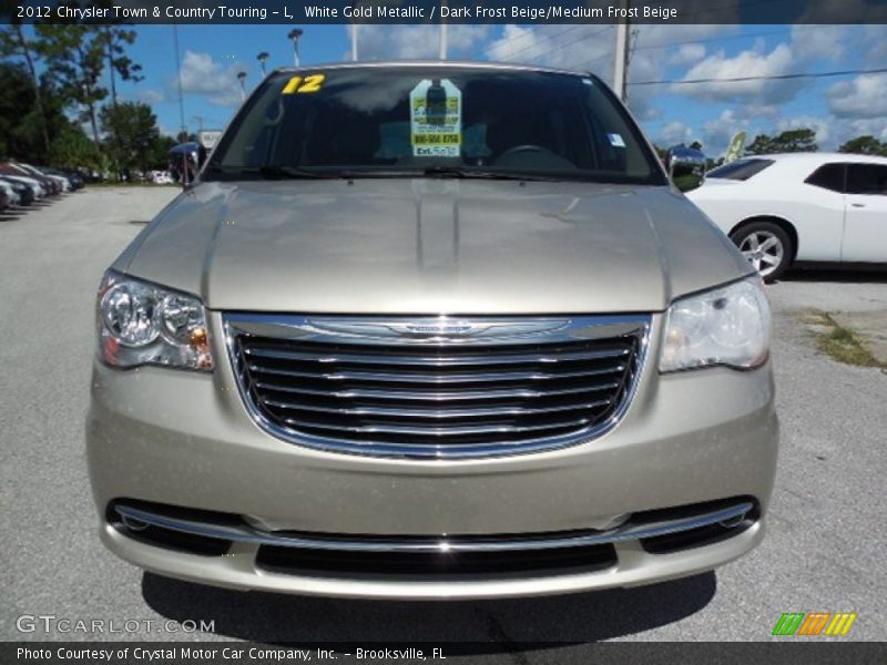 White Gold Metallic / Dark Frost Beige/Medium Frost Beige 2012 Chrysler Town & Country Touring - L