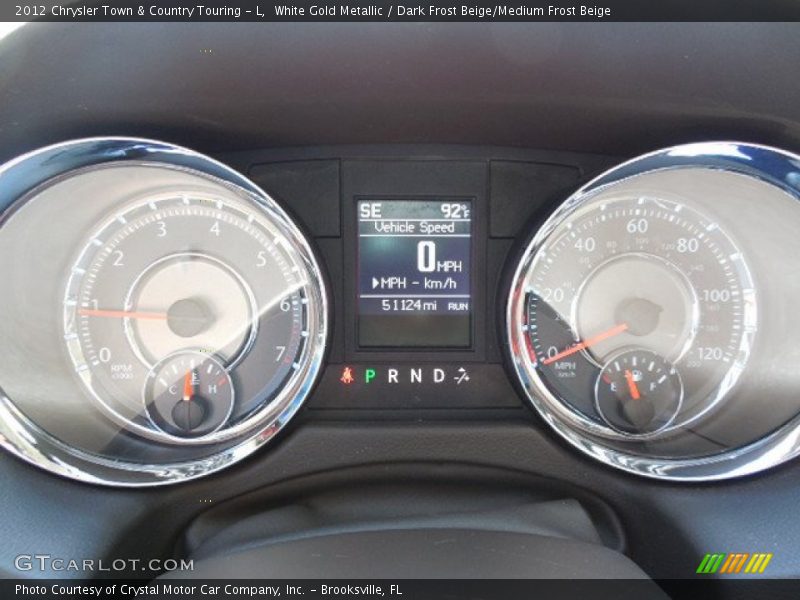 White Gold Metallic / Dark Frost Beige/Medium Frost Beige 2012 Chrysler Town & Country Touring - L