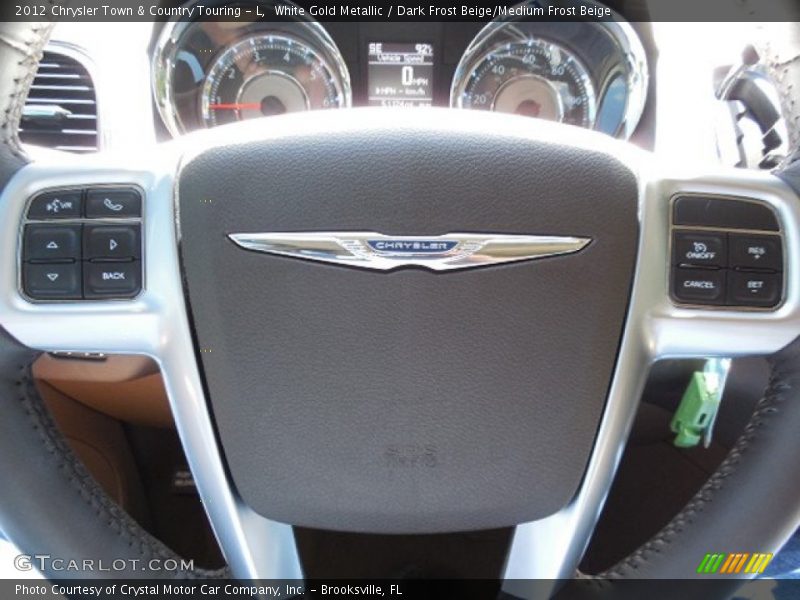 White Gold Metallic / Dark Frost Beige/Medium Frost Beige 2012 Chrysler Town & Country Touring - L