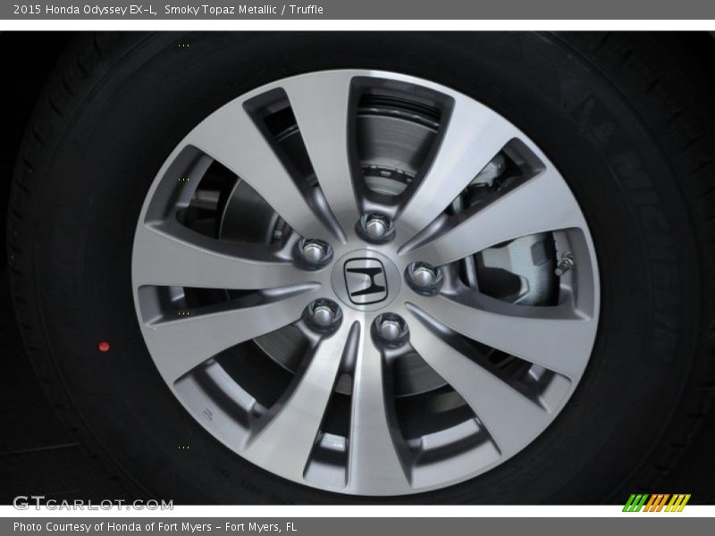 Smoky Topaz Metallic / Truffle 2015 Honda Odyssey EX-L