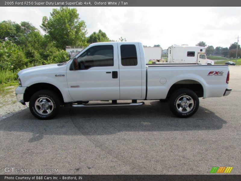 Oxford White / Tan 2005 Ford F250 Super Duty Lariat SuperCab 4x4